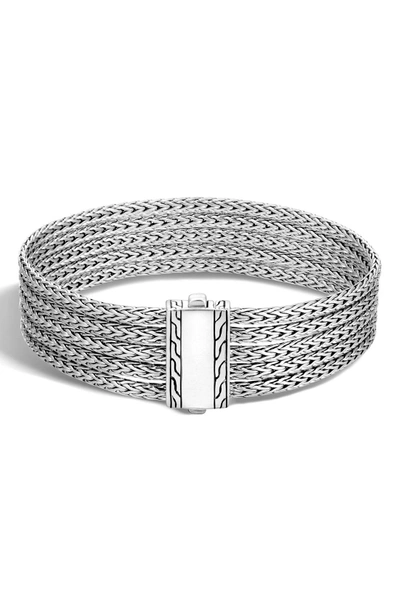Shop John Hardy 'classic Chain' Five Row Bracelet In Silver