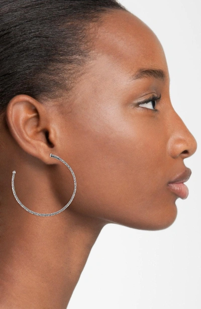 Shop Konstantino 'silver Classics' Medium Etched Hoop Earrings