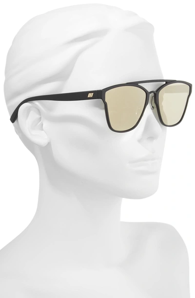Shop Le Specs Herstory 55mm Aviator Sunglasses - Black Rubber