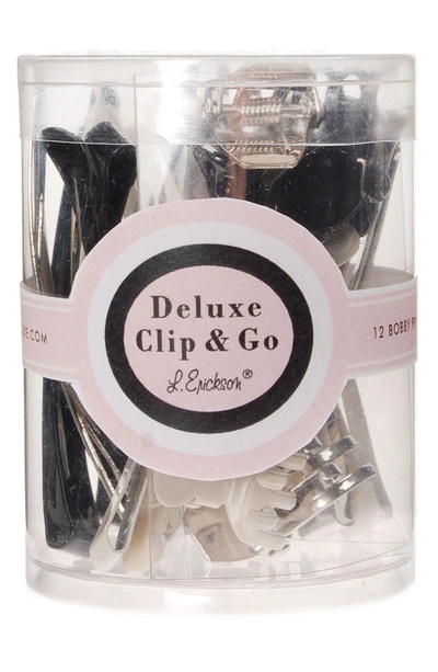 Shop L Erickson Deluxe Clip & Go Kit In Silver/ Gunmetal/ Black/ Ivory