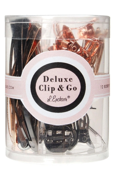Shop L Erickson Deluxe Clip & Go Kit In Silver/ Rose Gold/ Gunmetal