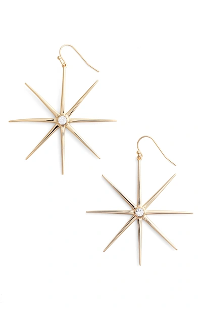 Shop Jules Smith Supernova Earrings In Gold/ Clear