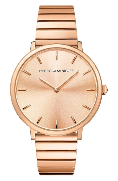 Shop Rebecca Minkoff Major Bracelet Watch, 35mm In Rose Gold