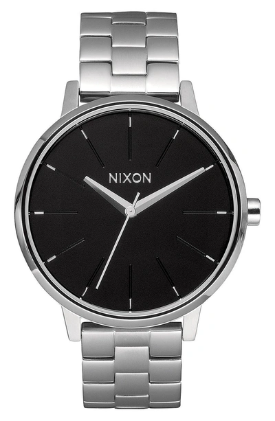 Shop Nixon 'the Kensington' Bracelet Watch, 37mm In Silver/ Black/ Silver