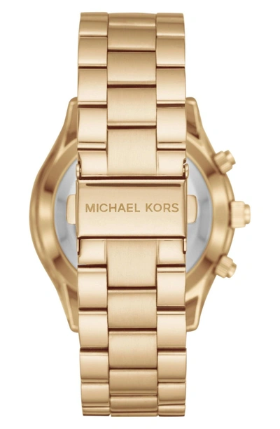 Shop Michael Kors Michael  Slim Runway Smart Watch, 42mm In Gold