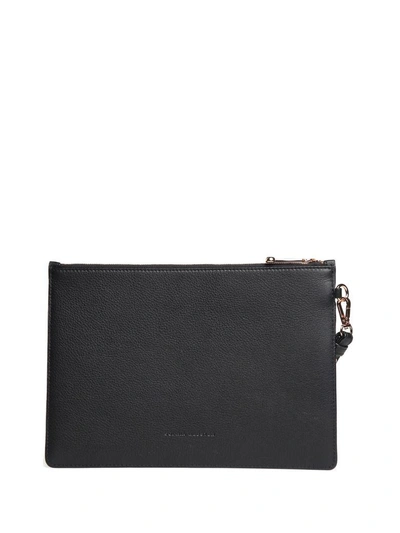 Shop Sophia Webster Flossy Royalty Grained-leather Clutch Bag In Nero