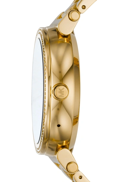Shop Michael Kors Sofie Smart Bracelet Watch, 42mm In Gold/ Black/ Gold