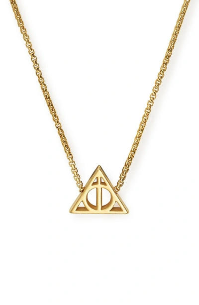 Shop Alex And Ani Harry Potter(tm) Deathly Hallows(tm) Necklace In Gold