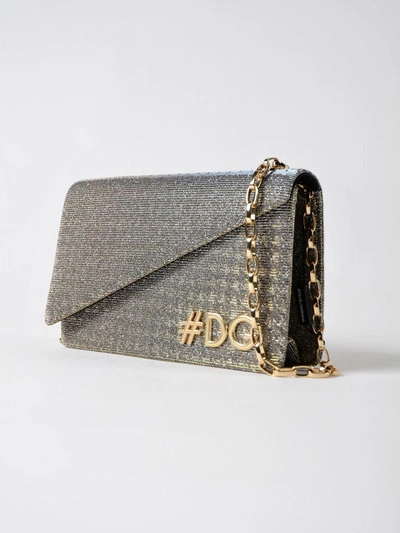 Shop Dolce & Gabbana Shoulder Bag Galassia In Oro-argento
