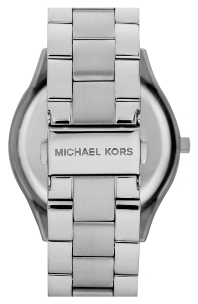 Shop Michael Kors 'slim Runway' Bracelet Watch, 42mm In Silver
