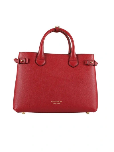 Shop Burberry Handbag Shoulder Bag Women  In Red
