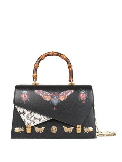 Shop Gucci Ottilia Leather Bag In Nero