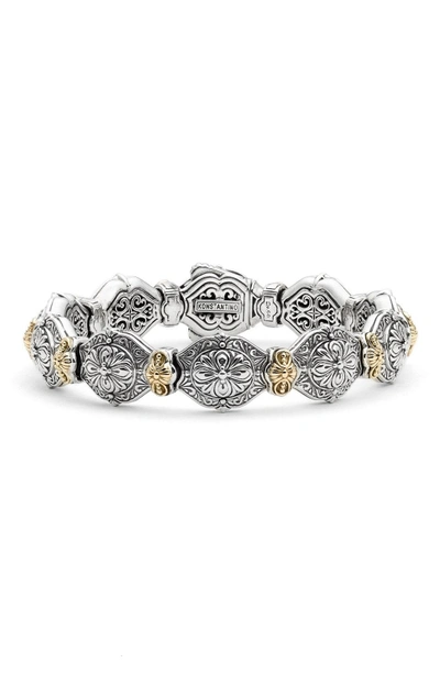 Shop Konstantino 'silver & Gold Classics' Link Bracelet In Silver/ Gold