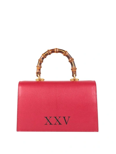 Shop Gucci Ottilia Leather Bag In Rosso