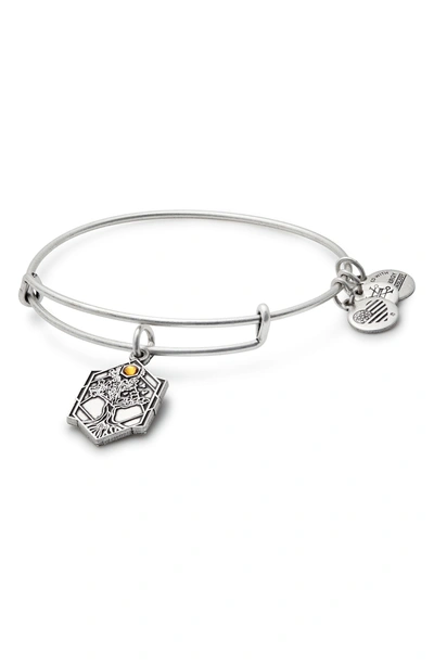 Shop Alex And Ani Tree Of Life Adjustable Wire Bangle In Russian Silver