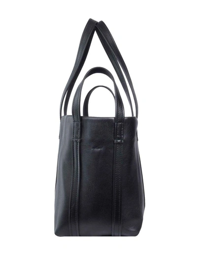 Shop Balenciaga Laundry Basket Small Shopper Bag In Noir