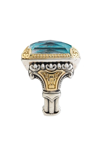 Shop Konstantino 'iliada' Semiprecious Ring In Blue/ Green