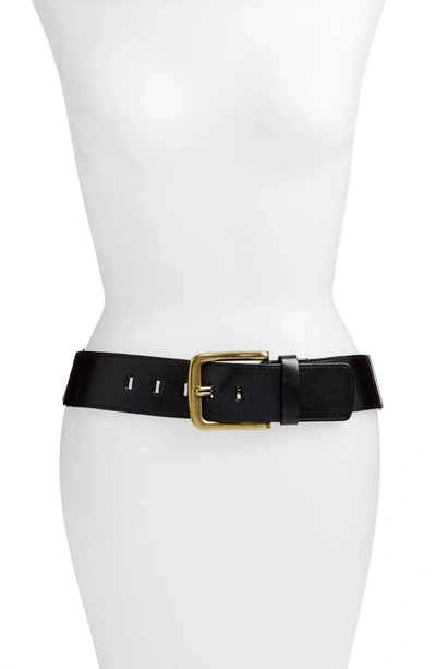 Shop Elise M 'sheila' Leather Belt In Black