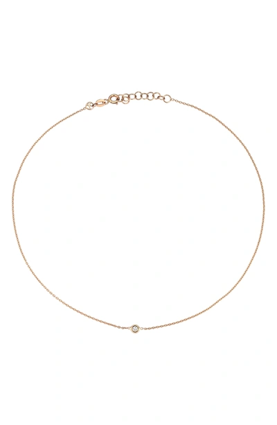 Shop Kismet By Milka Diamond Choker Necklace In Rose Gold