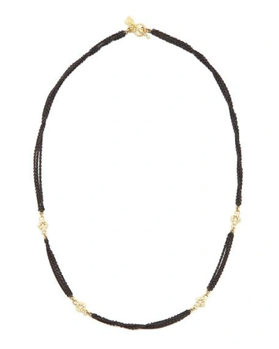 Shop Armenta Multi-chain Diamond Necklace In Yellow/black