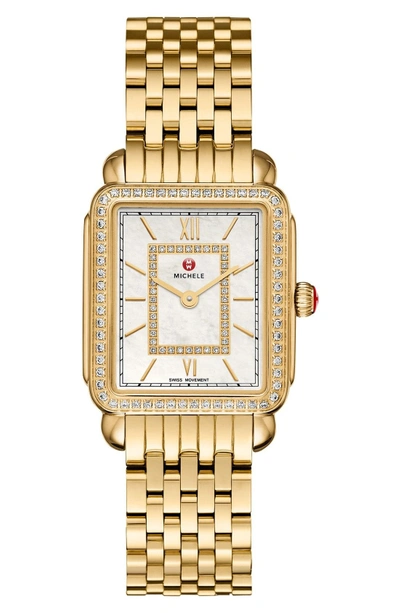 Shop Michele Deco Ii Diamond Dial Watch Case, 26mm X 28mm (nordstrom Exclusive) In Gold