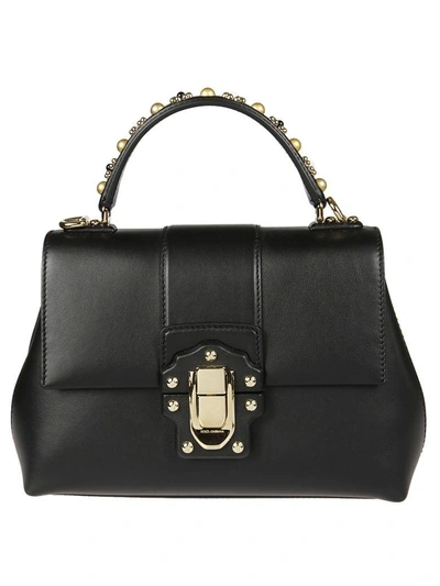 Shop Dolce & Gabbana Lucia Studded Handle Tote