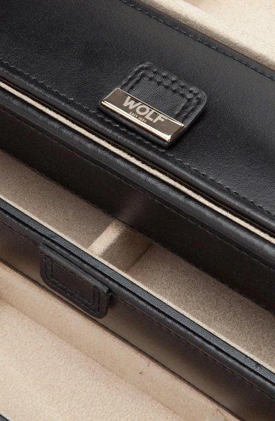 Wolf 'caroline' Jewelry Case In Black