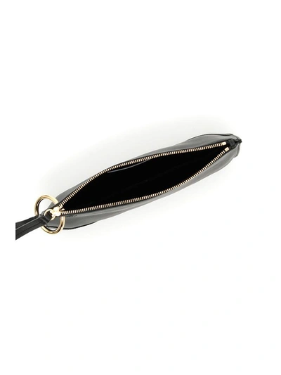 Shop Jw Anderson Leather Pierce Clutch In Blacknero