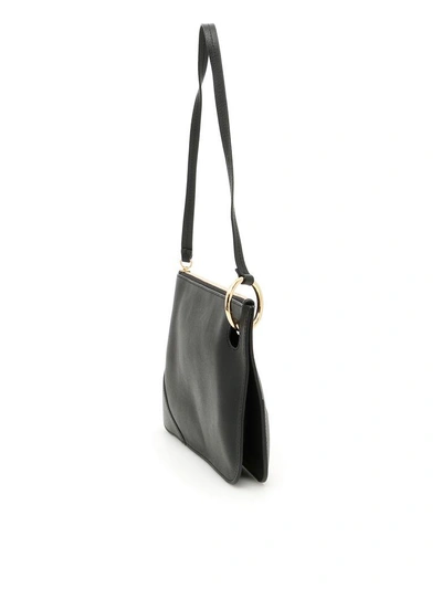 Shop Jw Anderson Leather Pierce Clutch In Blacknero