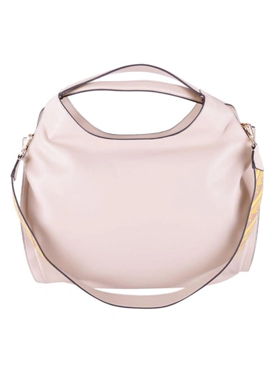 Shop Trussardi Bellflower Hobo Bag In Sand