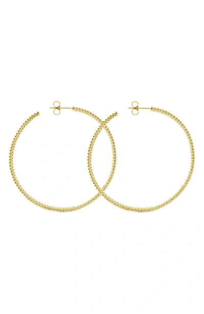 Shop Lagos 18k Large Hoop Earrings In Gold