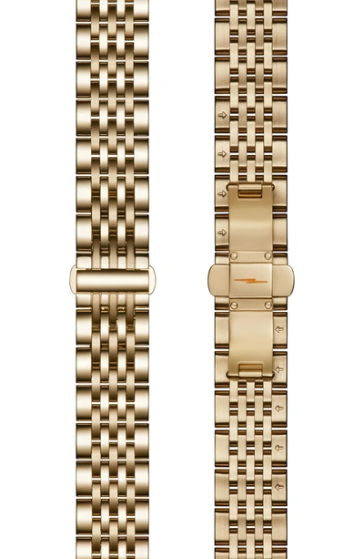 Shop Shinola Cass Diamond Bracelet Watch, 28mm X 27mm In Gold/ Silver/ Gold