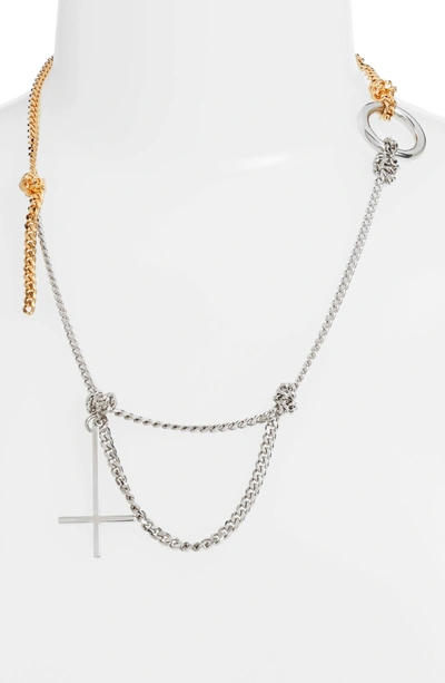 Shop Alexander Wang Station Necklace In Silver