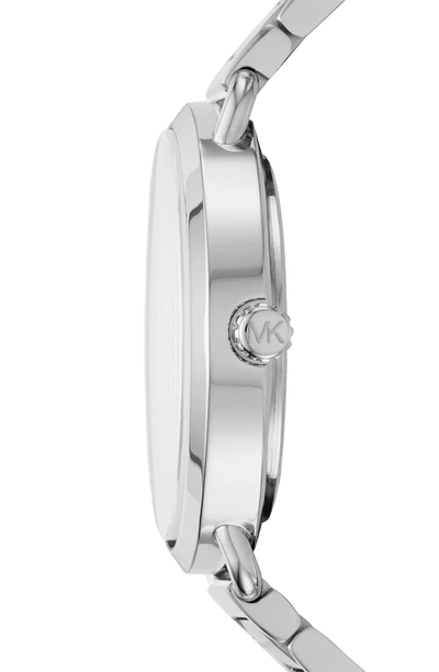 Shop Michael Kors Portia Round Bracelet Watch, 36.5mm In Silver/ Black