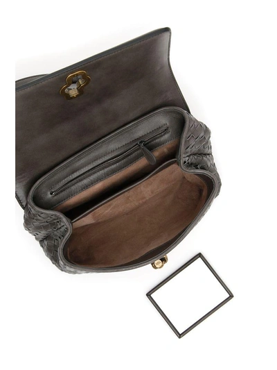 Shop Bottega Veneta Olimpia Knot Bag In New Light Grey Nerogrigio