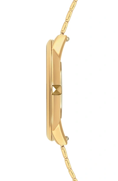 Shop Rebecca Minkoff Major Bracelet Watch, 40mm In Gold/ Black/ Gold