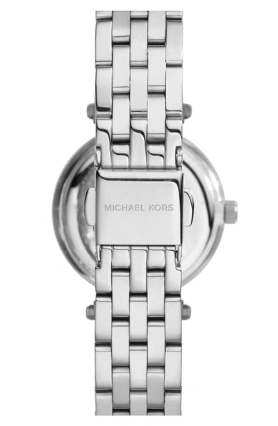 Shop Michael Michael Kors 'petite Darci' Crystal Bezel Bracelet Watch, 26mm In Silver