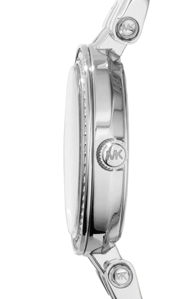 Shop Michael Michael Kors 'petite Darci' Crystal Bezel Bracelet Watch, 26mm In Silver