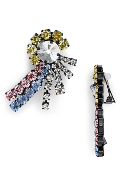 Shop Ashley Williams Katie Crystal Earrings In Pink/blue