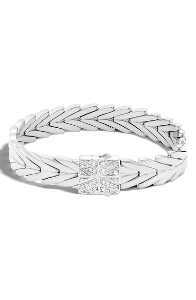 Shop John Hardy 'classic' Link Bracelet In Silver/diamond