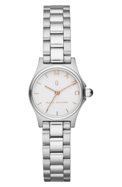 Shop Marc Jacobs Henry Bracelet Watch, 26mm In Silver/ White/ Silver