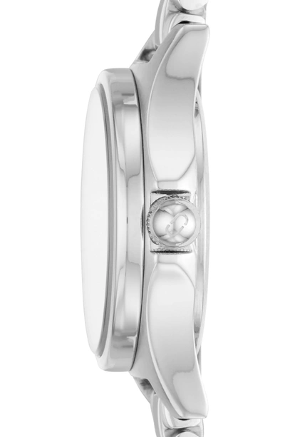 Shop Marc Jacobs Henry Bracelet Watch, 26mm In Silver/ White/ Silver