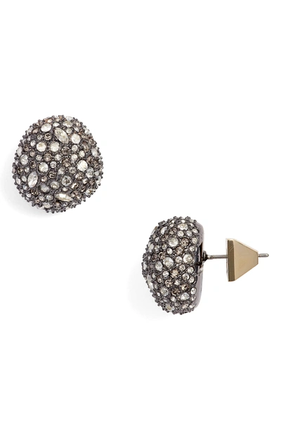 Shop Alexis Bittar Elements Pave Stud Earrings In Gold