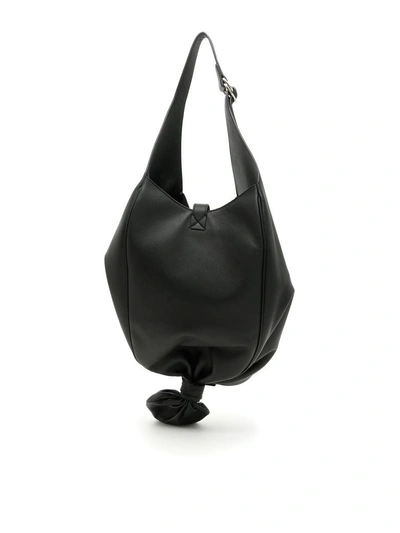 Shop Jw Anderson Knot Hobo Bag In Black|nero