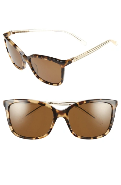 Shop Kate Spade Kasie 55mm Polarized Sunglasses - Havana/ Honey