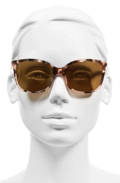 Shop Kate Spade 'kasie' 55mm Polarized Sunglasses - Havana/ Rose