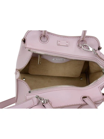 Shop Tod's Mini Sella Bag In Pink