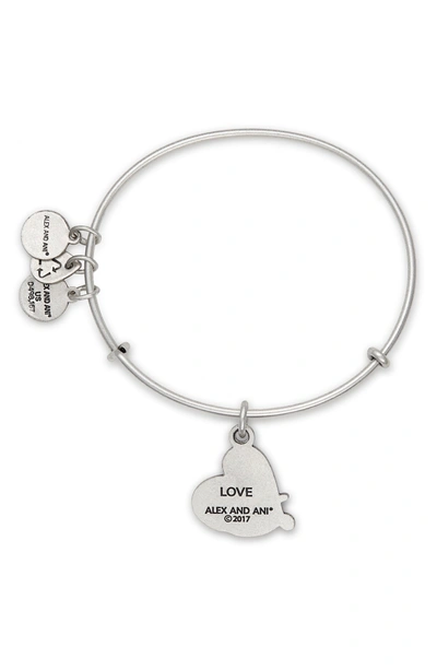 Shop Alex And Ani Love Expandable Charm Bracelet In Silver