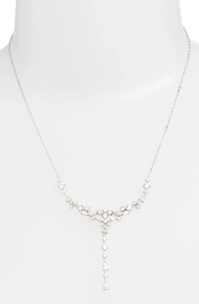 Shop Nadri Cubic Zirconia Necklace In Silver