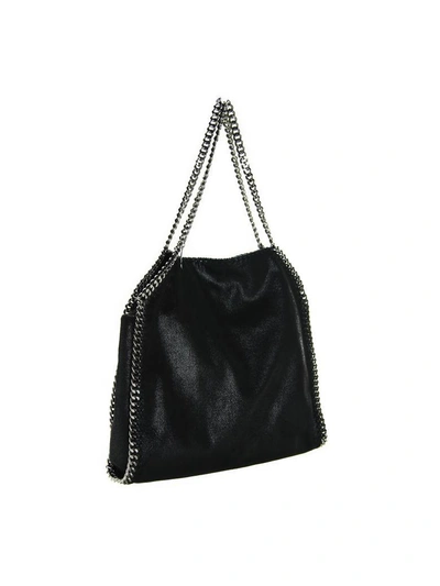 Shop Stella Mccartney Black Falabella Shagder Small Tote